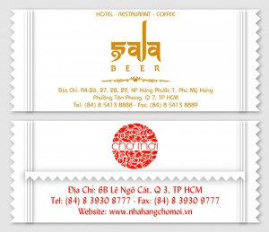 in khăn lạnh số lượng ít quán cafe